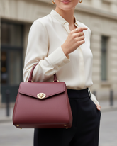 Burgundy Mini Top-Handle